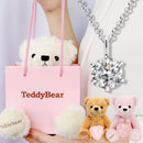 一粒ネックレス レディース テディベア ぬいぐるみ ギフトセット p5412-tdt-01