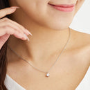 ネックレス レディース キュービックジルコニア 一粒 ソリティア CZ p5412