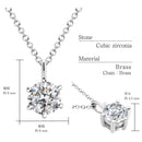 ネックレス レディース キュービックジルコニア 一粒 ソリティア CZ p5412