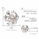 ダイヤモンドピアス 一粒ダイヤ 計 0.3ct Pt900 プラチナ ピアス K18YG K18PG p7844a-whpt