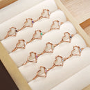 リング 指輪 レディース シルバー925 オープンハート ピンクゴールド ダイヤモンド 誕生石