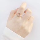 リング 指輪 レディース シルバー925 オープンハート ピンクゴールド ダイヤモンド 誕生石