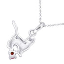 ネックレス レディース 猫 ネコ ねこ エンジェルキャット 誕生石 ダイヤモンド s-171