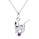 ネックレス レディース 猫 ネコ ねこ エンジェルキャット 誕生石 ダイヤモンド s-171