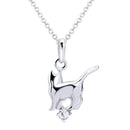 ネックレス レディース 猫 ネコ ねこ エンジェルキャット 誕生石 ダイヤモンド s-171