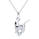 ネックレス レディース 猫 ネコ ねこ エンジェルキャット 誕生石 ダイヤモンド s-171
