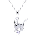 ネックレス レディース 猫 ネコ ねこ エンジェルキャット 誕生石 ダイヤモンド s-171
