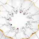 ネックレス レディース 猫 ネコ ねこ エンジェルキャット 誕生石 ダイヤモンド s-171