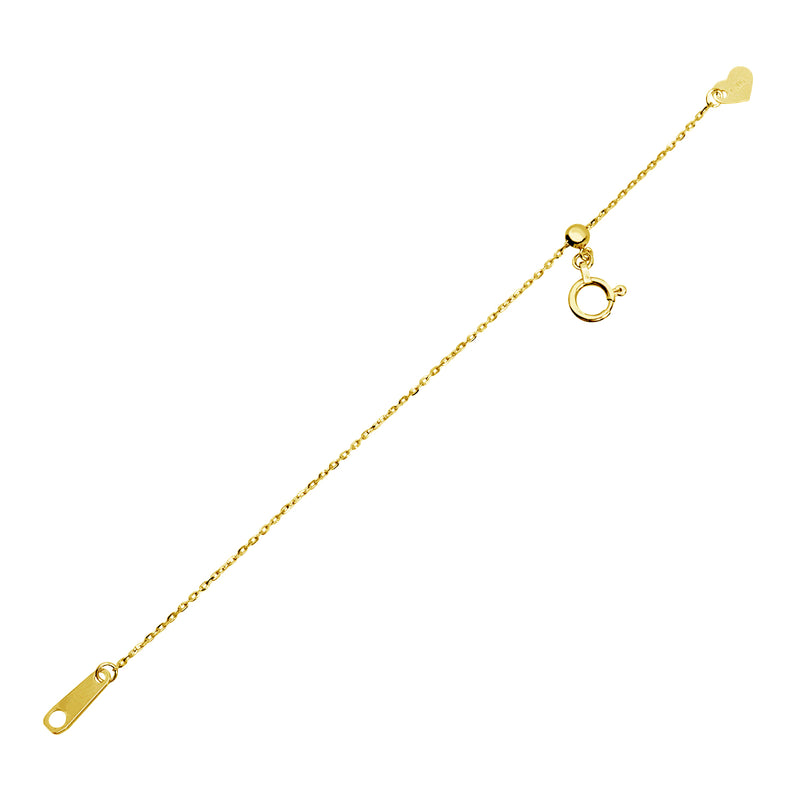 アジャスター ネックレス 10金 K10 ゴールド スライド式 アジャスターパーツ カットあずき ベネチアン 10cm WG or YG or PG saj97-0001