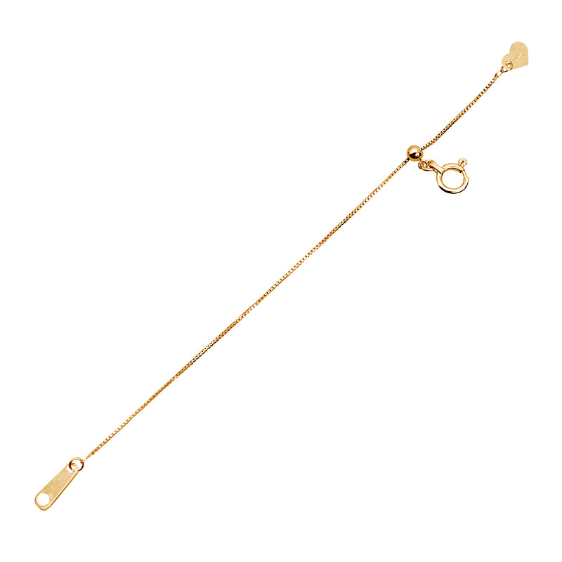 アジャスター ネックレス 10金 K10 ゴールド スライド式 アジャスターパーツ カットあずき ベネチアン 10cm WG or YG or PG saj97-0001