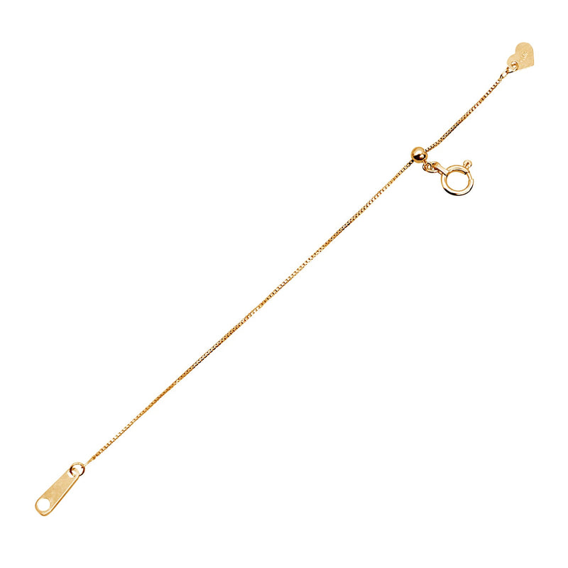 アジャスター ネックレス 10金 K10 ゴールド スライド式 アジャスターパーツ カットあずき ベネチアン 10cm WG or YG or PG saj97-0001