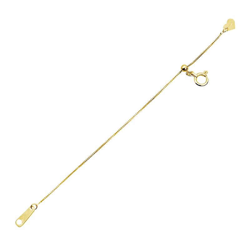 アジャスター ネックレス 10金 K10 ゴールド スライド式 アジャスターパーツ カットあずき ベネチアン 10cm WG or YG or PG saj97-0001