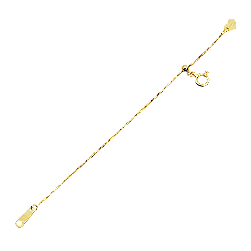 アジャスター ネックレス 10金 K10 ゴールド スライド式 アジャスターパーツ カットあずき ベネチアン 10cm WG or YG or PG saj97-0001