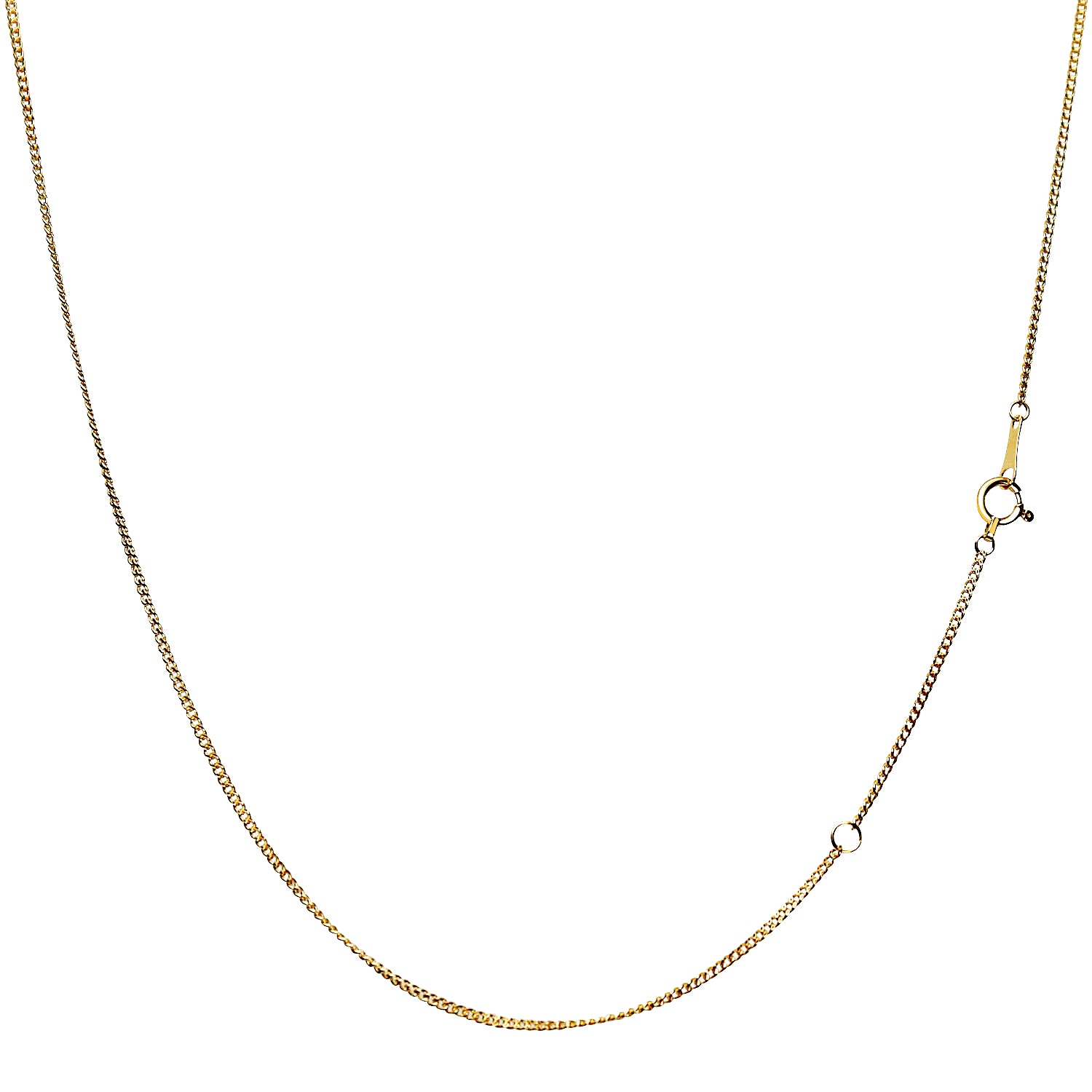 K18ゴールド チェーンネックレス 18K ネックレス チェーン メンズ あずき 小豆 ゴールド 50cm 2.4