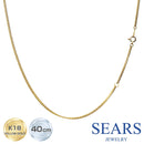 18金 K18 ゴールドチェーン ネックレス 喜平 軽量 約1.6mm 1.6g 40cm sc71-0002-40