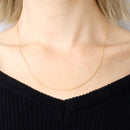 18金 K18 ゴールドチェーン ネックレス あずき 軽量 約1.2mm sc71-0003