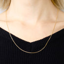 18金 K18 ゴールドチェーン ネックレス あずき 軽量 約1.2mm sc71-0003