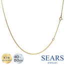 18金 K18 ゴールドチェーン ネックレス あずき 軽量 約1.2mm sc71-0003