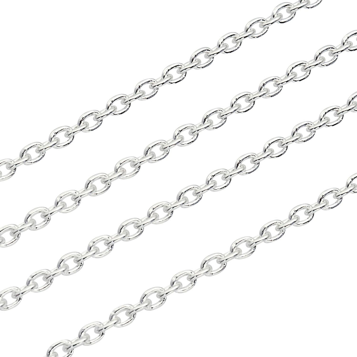 あずき チェーン ネックレス シルバー sv 925 幅 2.8mm