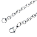 ネックレス チェーン チェーンのみ 長さ 45/50/55/60cm ステンレス メンズ レディース あずき 幅 約3.7mm サージカルステンレス SUS316L scls100