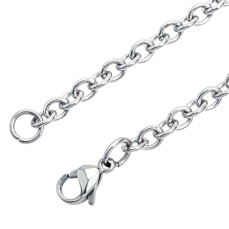 ネックレス チェーン チェーンのみ 長さ 45/50/55/60cm ステンレス メンズ レディース あずき 幅 約3.7mm サージカルステンレス SUS316L scls100