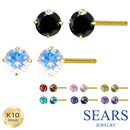 ピアス レディース K10 天然石 スタッドピアス 一粒 4本爪 10金 ゴールド se105-0003