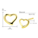 ピアス レディース K10 スタッドピアス ハート 10金 ゴールド se105-0004-yg