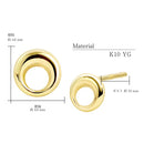 ピアス レディース K10 スタッドピアス サークル 丸 10金 ゴールド se105-0005-yg