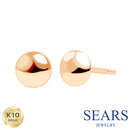 ピアス レディース K10 スタッドピアス 丸 10金 ピンクゴールド se105-0009-pg