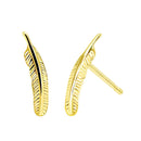 ピアス レディース K10 スタッドピアス 羽 フェザー 10金 ゴールド se105-0014-yg