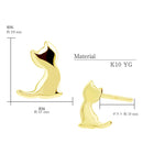 ピアス レディース K10 スタッドピアス ネコ 猫 10金 ゴールド se105-0017-yg