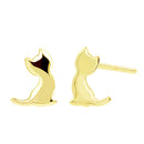ピアス レディース K10 スタッドピアス ネコ 猫 10金 ゴールド se105-0017-yg