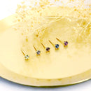 ピアス レディース K10 選べる天然石 スタッドピアス フラワー 10金  スタッド ゴールド se105-0023