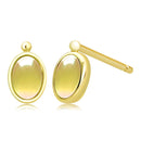 ピアス レディース K10 選べる天然石 スタッドピアス カボション 10金  スタッド ゴールド se105-0027