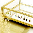 ピアス レディース K10 選べる天然石 フックピアス サークル 10金  ゴールド se105-0030