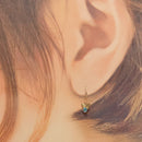 ピアス レディース 10金 フックピアス K10 天然石 蝶 se105-0036