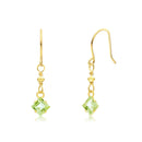 ピアス レディース 10金 フックピアス K10 天然石 スクエア se105-0037