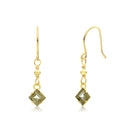 ピアス レディース 10金 フックピアス K10 天然石 スクエア se105-0037