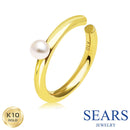 イヤーカフ レディース 10金  淡水パール シンプル K10 se105-0040