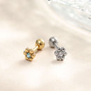 ピアス レディース サージカルステンレス 316L 片耳用 フラワーモチーフ 花