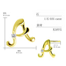 ピアス イニシャル ダイヤモンド K18 ゴールド アルファベット A K M S T Y se56-0004