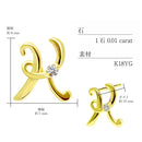 ピアス イニシャル ダイヤモンド K18 ゴールド アルファベット A K M S T Y se56-0004