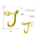 ピアス イニシャル ダイヤモンド K18 ゴールド アルファベット A K M S T Y se56-0004