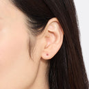 ピアス レディース K10 ルビー 天然石 スタッドピアス 一粒 ６本爪 10金 se56-0007