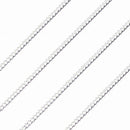 シルバー チェーン ネックレス 喜平 チェーン 幅 1.2mm 長さ 40/45/50/55/60cm cd35