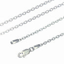 シルバー チェーン ネックレス あずきチェーン 幅 2.3mm 長さ 40/45/50/55/60cm scl60