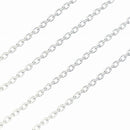 シルバー チェーン ネックレス あずきチェーン 幅 2.3mm 長さ 40/45/50/55/60cm scl60