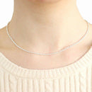 シルバー チェーン ネックレス あずきチェーン 幅 2.3mm 長さ 40/45/50/55/60cm scl60