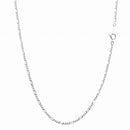 シルバー チェーン ネックレス フィガロチェーン 幅1.7mm 長さ 40/45/50/55/60cm sfg50