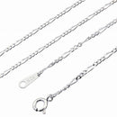 シルバー チェーン ネックレス フィガロチェーン 幅1.7mm 長さ 40/45/50/55/60cm sfg50